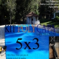 Super Capa para Piscina 5x3 + 30 LonaFlex 15cm + 30 LonaFix + 1 Bóia